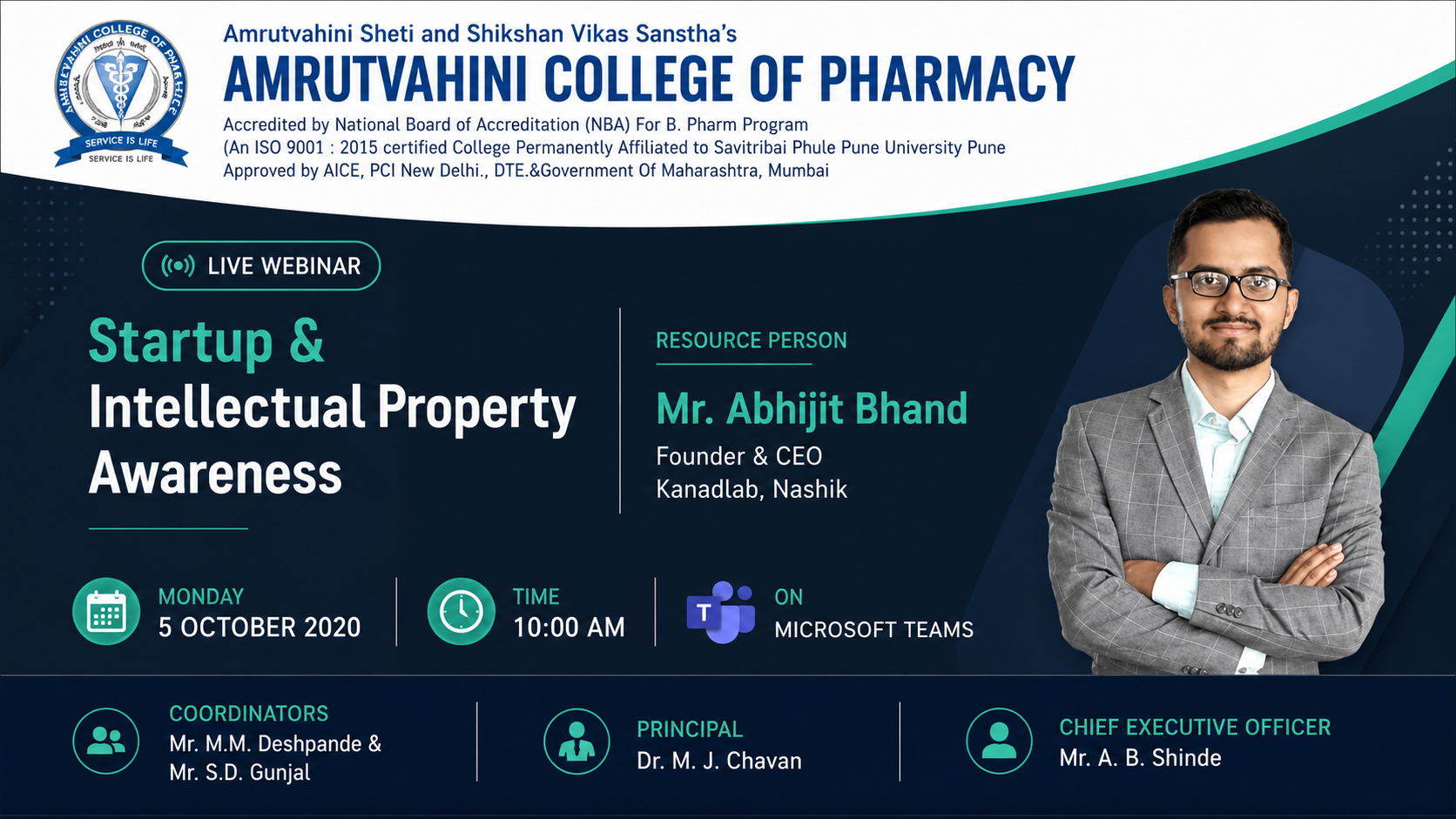 Abhijit Bhand Highlights the Growing Importance of Intellectual Property in Pharmaceutical Innovation at Amrutvahini College of Pharmacy