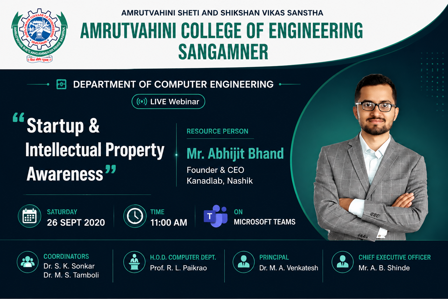 Abhijit Bhand Encourages Computer Engineering Students to View Intellectual Property as the Architecture of the Digital Economy